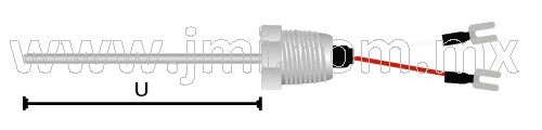 205 C termopar o pt100 con conector sencillo para refacción